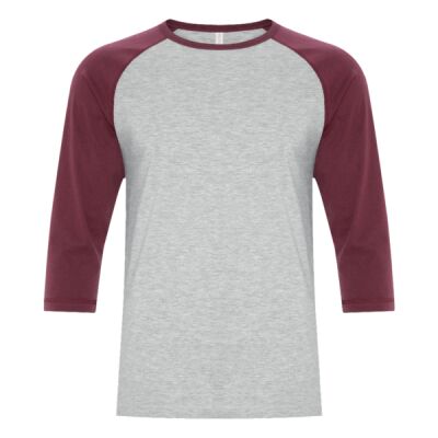 T-SHIRT FILÉ BASEBALL EUROSPUN 100 % coton Thumbnail