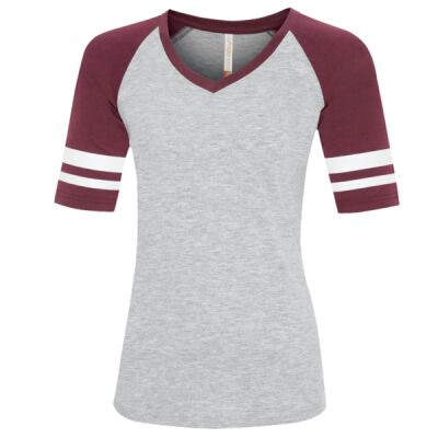 T-SHIRT FILÉ BASEBALL  POUR FEMMES 100 % coton Thumbnail