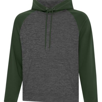 COTON OUATÉ CHINÉ À CAPUCHON EN MOLLETON DEUX TONS DYNAMIC 100 % polyester Thumbnail