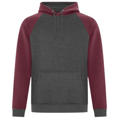COTON OUATÉ À CAPUCHON EN MOLLETON DEUX TONS VINTAGE 60/40 coton/polyester Thumbnail