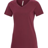 T-SHIRT FILÉ COL EN V EUROSPUN POUR FEMMES 100 % coton Thumbnail