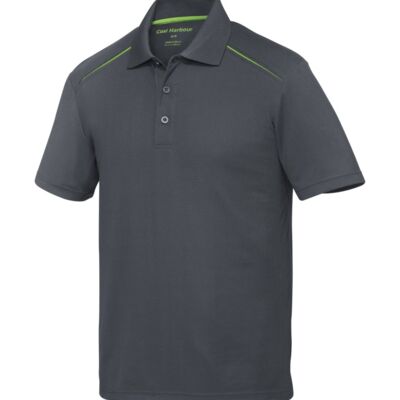 POLO SPORT RÉSISTANTE AUX ACCROCS AVEC INSERTIONS DE COULEURS CONTRASTANTES 100 % polyester Thumbnail
